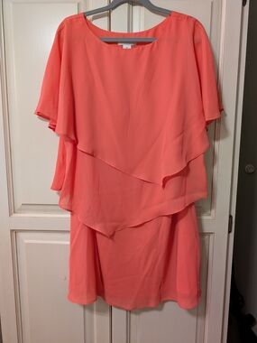 Draper's & Damon's Georgette Flutter Tiered 2 Piece Dress Set